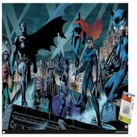 Комикси - Батман - Стенски плакат на Skyline с бутални щифтове, 22.375 34