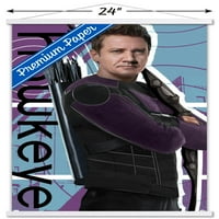 Marvel Hawkeye - Плакат за стена Hawkeye с дървена магнитна рамка, 22.375 34