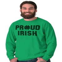 Горд ирландски лепрекон Сейнт Патрикс Ден с дълъг ръкав тениска мъже жени Бриско марки